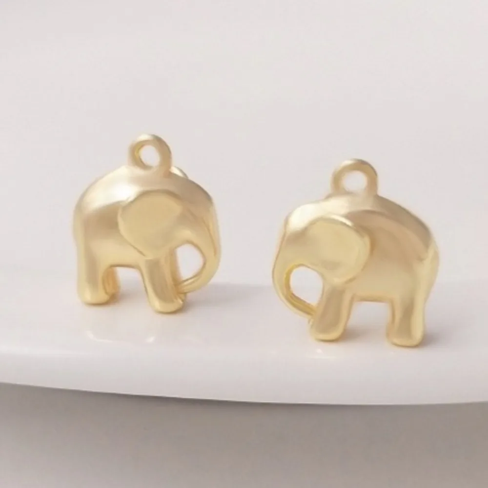 

1 шт. медные подвески 14 К золотого цвета милый кулон в виде слона яркий маленький кулон ручной работы DIY браслет ожерелье ювелирные изделия кулон