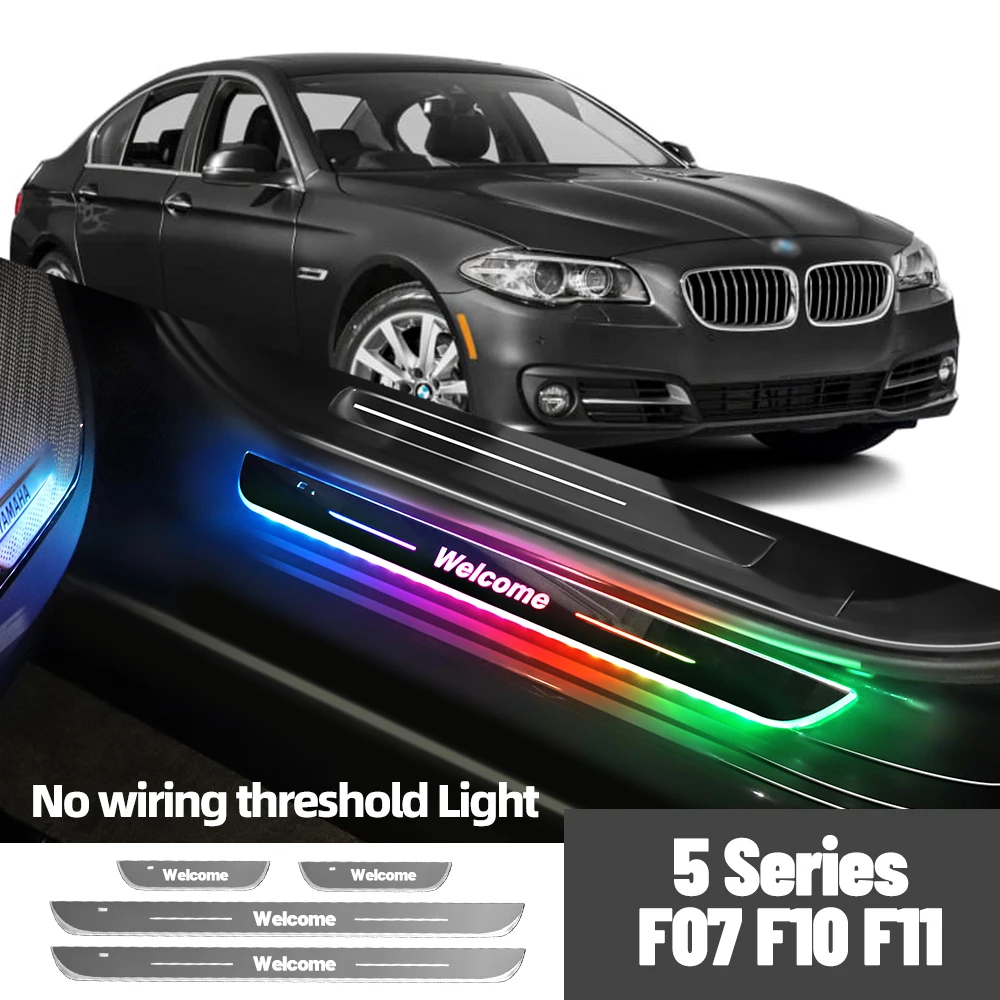 

For BMW 5 Series F07 F10 F11 2010-2016 2015 Car Door Sill Light Customized Logo LED Welcome Threshold Pedal Lamp Accessories