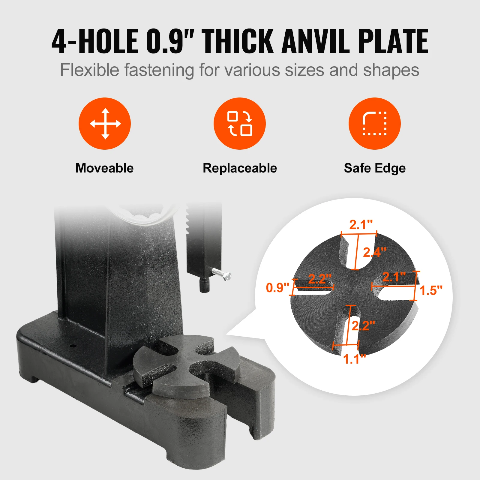 VEVOR Arbor Press 3 T Ratchet Type Arbor Press Ratchet Leverage Arbor Press with Handwheel Cast Iron Manual Desktop Punch Press