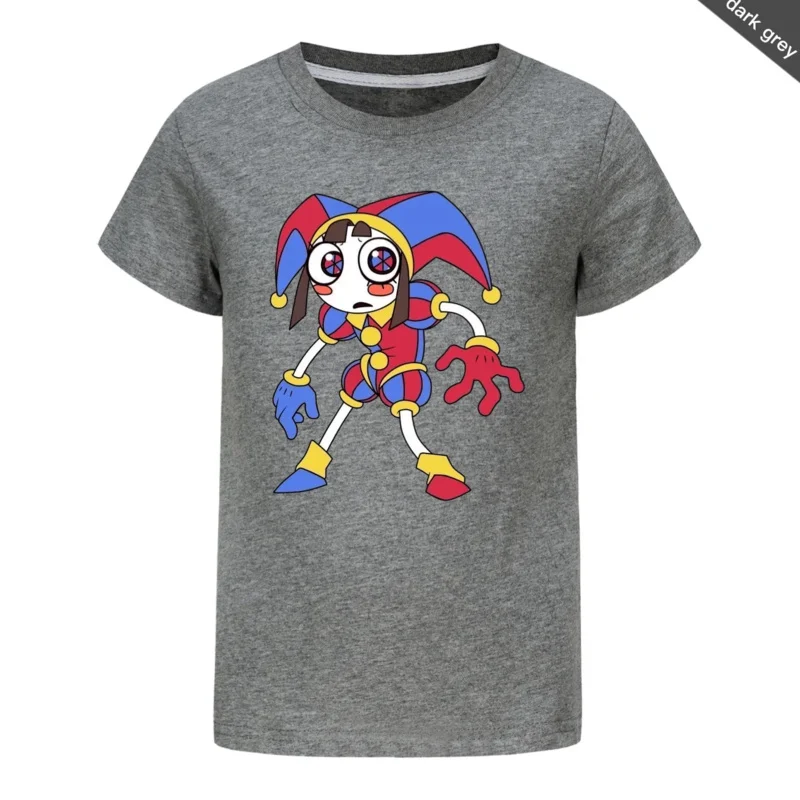 Mädchen Kleidung niedlichen digitalen Zirkus Pomni Cartoon Kinder lustige T-Shirts Baby Jungen T-Shirt Sommer Kurzarm Kinder Tops