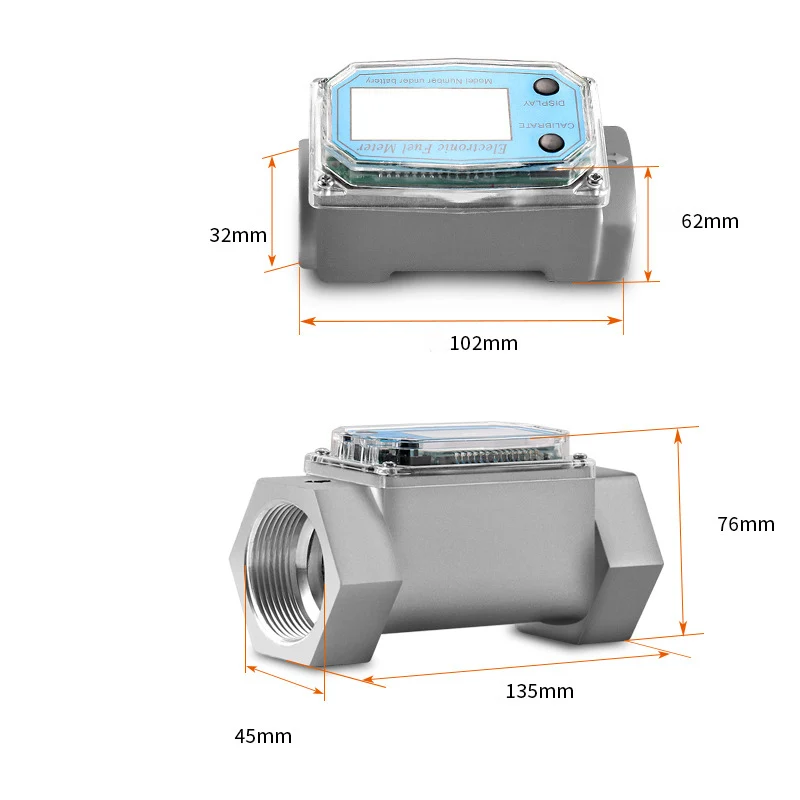 Digital turbine flowmeter k24 diesel gasoline methanol kerosene water electronic digital liquid meter meter