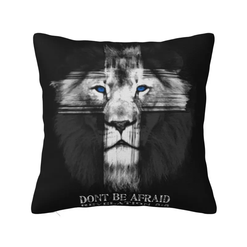 

Cool Lion Of Judah Jesus Cross Luxury Throw Pillow Cover Bedroom Decoration Christian Faith Car Cushion