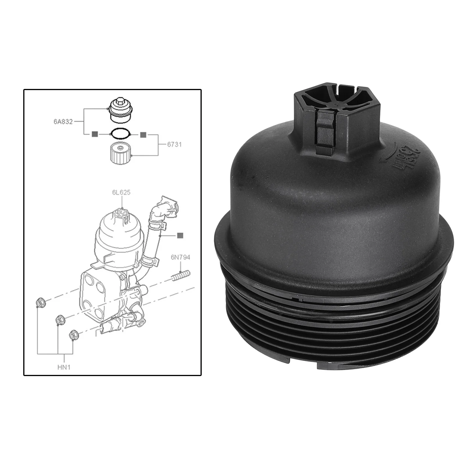 Oil Filter Housing Cap for CITROEN 3M5Q-6737-AA 1103L7 Perfect Fitment, directly