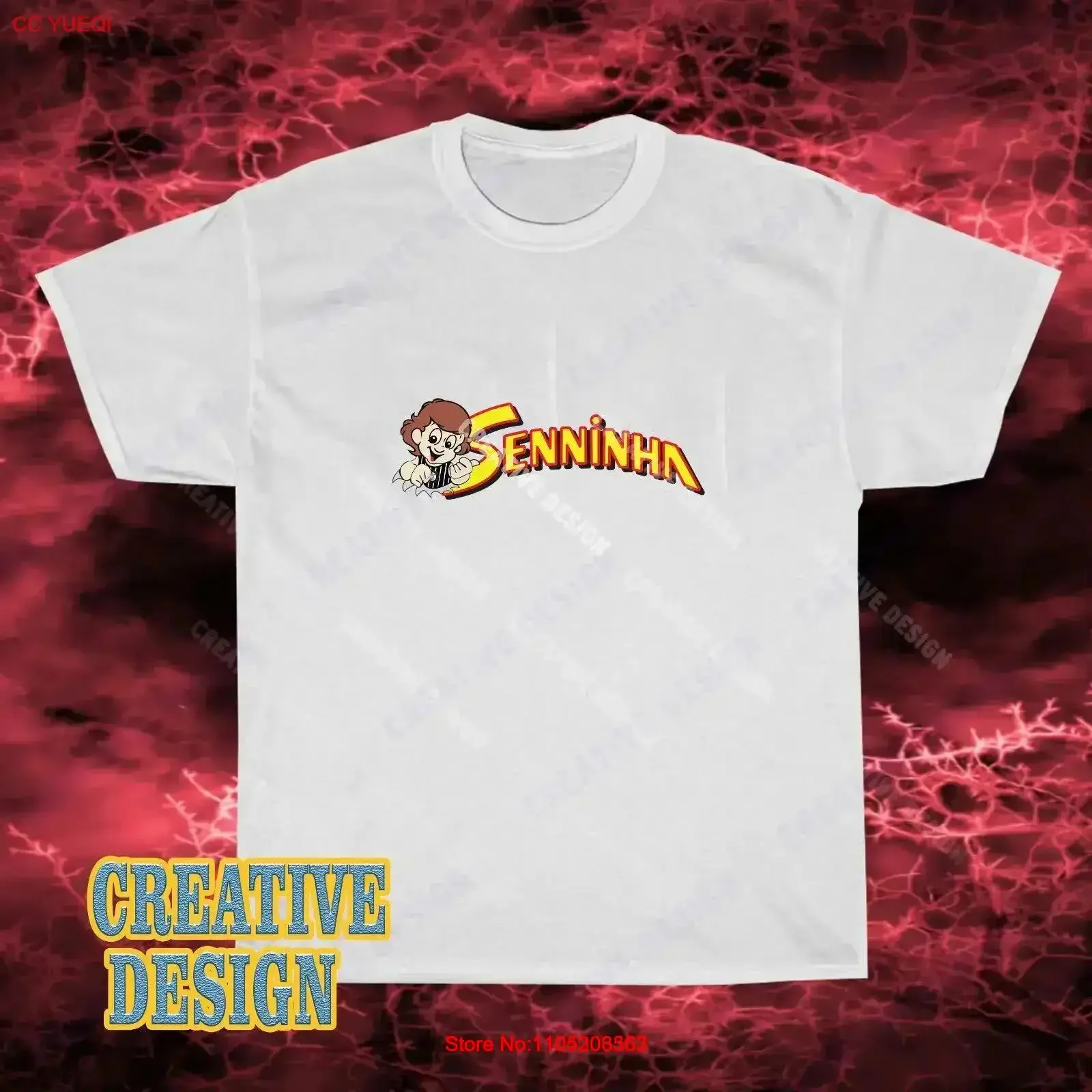 New T Shirt Senninha 1993 Logo Men's White USA Size S to 5XL vintage Washed Stretched streetwear homme Slightly fashion Unisex