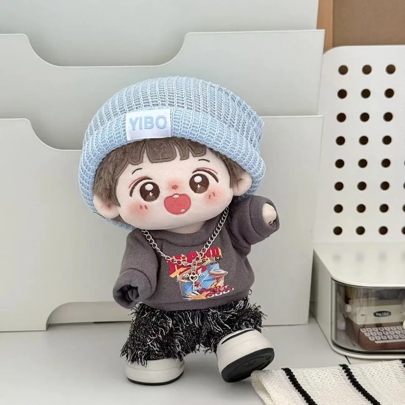 مجموعة ملابس دمى رائعة مقاس 20 سم للدمى القطنية القطيفة، ملابس لطيفة للجنسين، ملابس بديلة #2