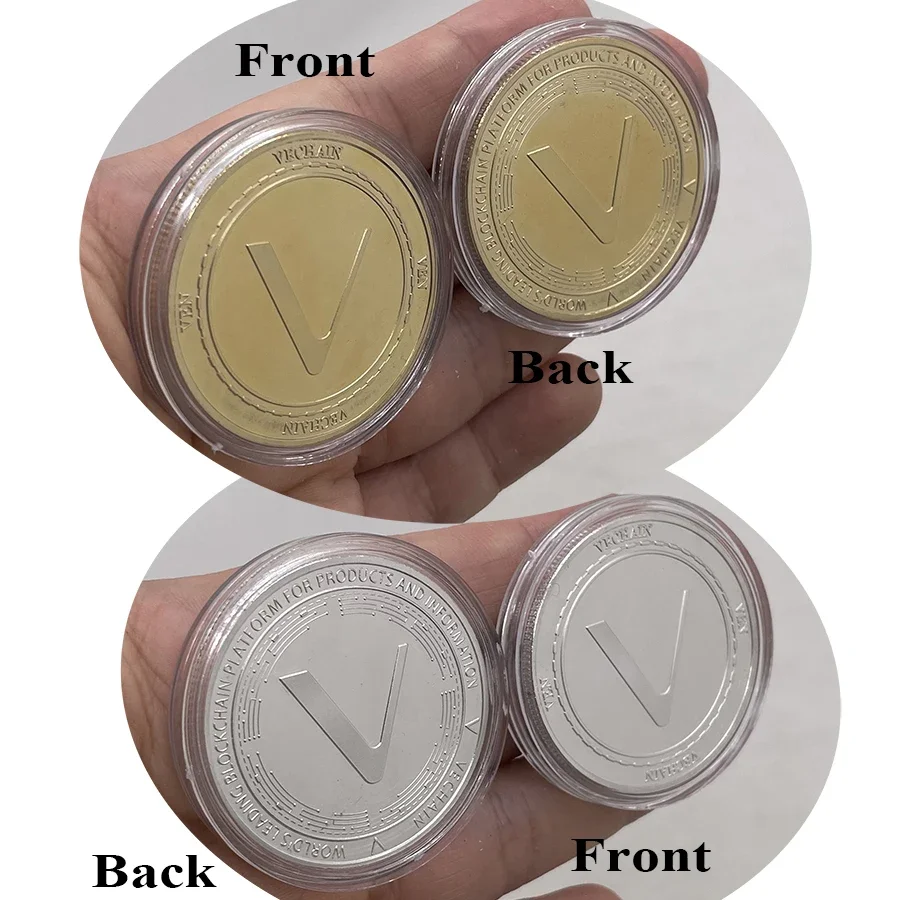 CO44  VEN Coin Block chain Crypto silver coins WORLD LEADING BLOCKCHAIN PLATFORM FOR PRODUCTS Vechain Digital currency Vcoin