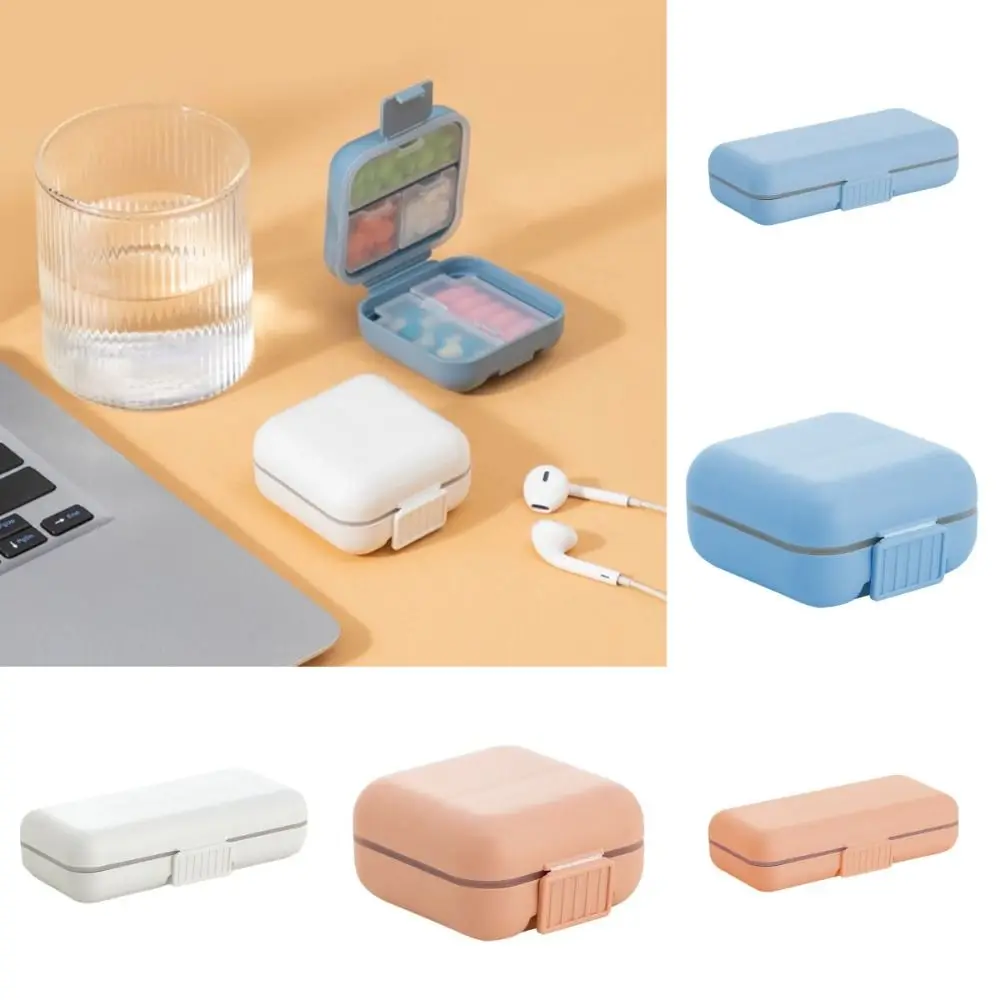 Waterproof Weekly Pill Case Dustproof Durable Mini Medicine Box Safe Material Dual-seal Pill Container Organizer Travel