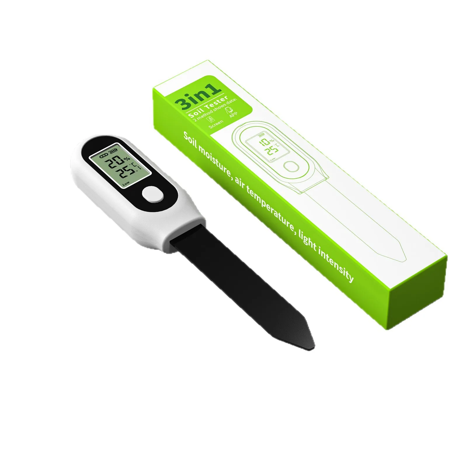 ZigBee Soil Sensor 3‑in‑One Humidity Temperature Soil Tester Detector for Garden Watering