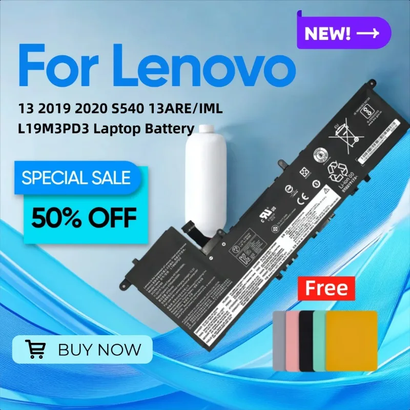 

For Lenovo Xiaoxin Pro 13 2019 2020 S540 13ARE/IML L19M3PD3 Laptop Battery Give Away A Mouse Pad