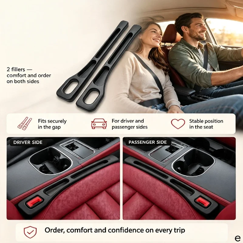 For  Hybrid Car Seat Gap Filler Between Seats Crevice Filling Accessories Box Interior Decoration Items Auto Accessories