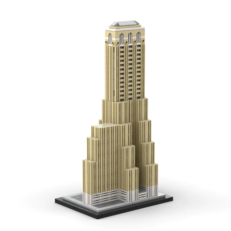 1234 pçs MOC-207049 um grande lugar central 1:800 escala cidade vista de rua arranha-céu modelo blocos de construção tijolos brinquedo presente natal