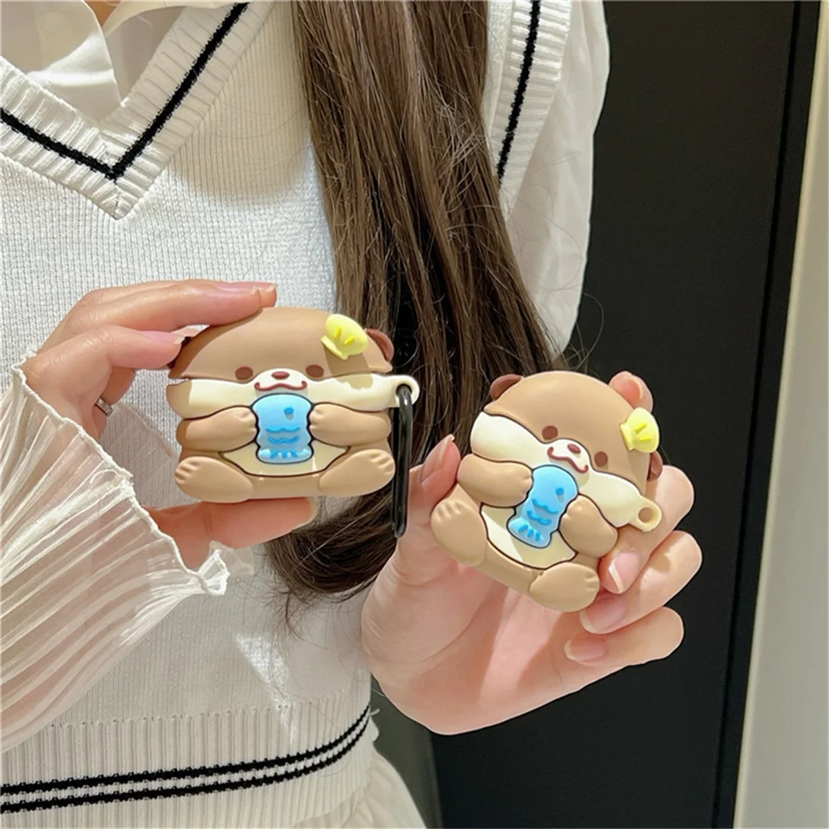 A07I Cartoon Three-Dimensional Silicone Protective Shell Set Healing Anti-Fall for 15pro Max