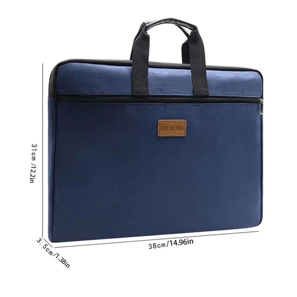 Tas File portabel A4 kain Oxford, Multi lapisan ritsleting A4 File Folder Organizer tas bisnis tas dokumen siswa