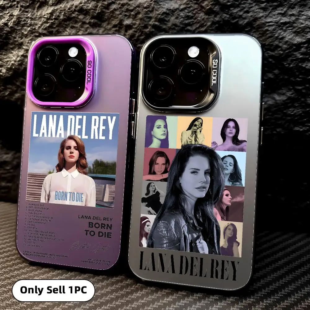 Singer L-Lana Del Rey Phone Case Colorful Matte Laser Aurora Phone Case For IPhone 18 17 16 15 14 13 12 11 Pro Max Air