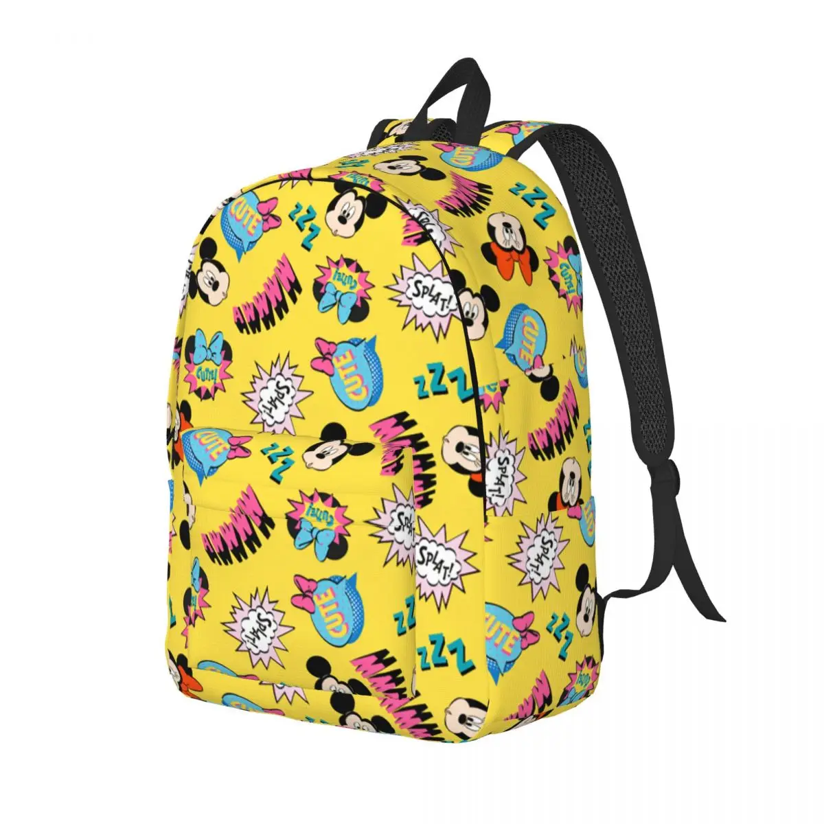 Mickey Minnie Pop Pattern Backpack for Men Women Cool High School Work Daypack College Canvas Bags Gift