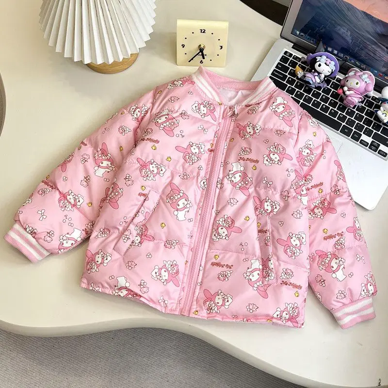 Sweet Cinnamoroll My Melody Anime Kawaii MINISO Baby Long Sleeve Jacket Cute Cartoon Kuromi Coat Clothing Gifts for Kids