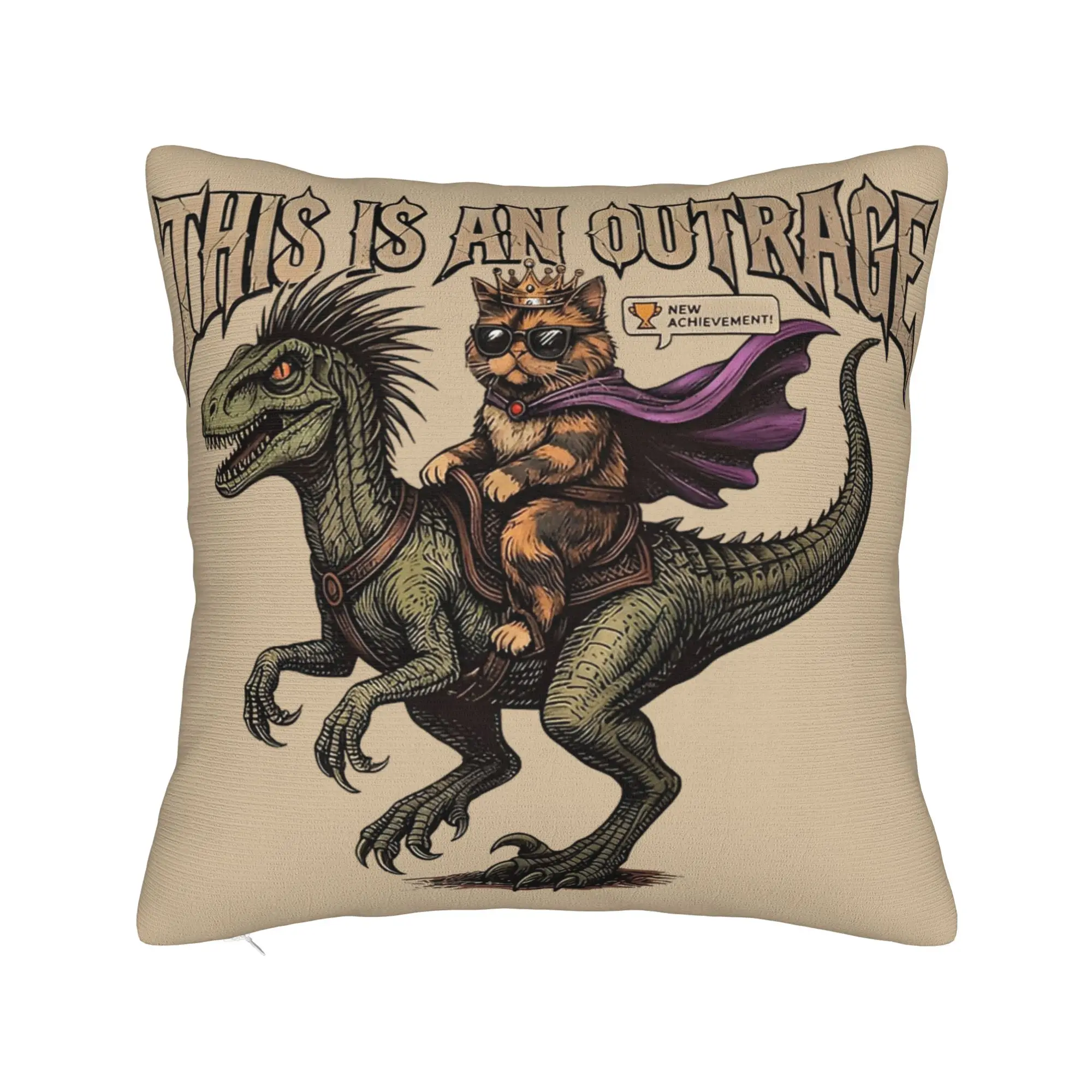 This Is An Outrage Princess Donut Cat  Pillow Covers Merchandise Printed Cushion Cover Gift  Pillow Case Cover Home Multi-Size