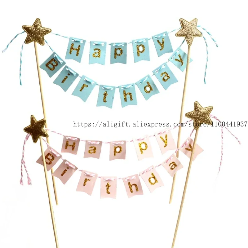 Decoração Criativa com Cartões de Bandeira de Pó Dourado para Festas de Aniversário: Uma Solução Eficaz e Estilosa