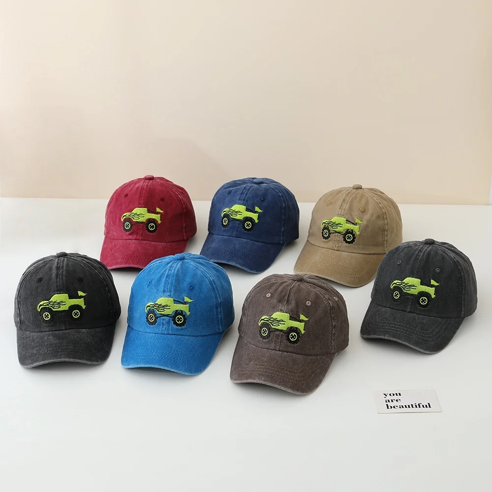

Children 's Sports Hats Baby Boy Baseball 2025 Summer Embroidered Truck Outdoor Kids Hip Hop Snapback Caps for 2-8Y Adjustable