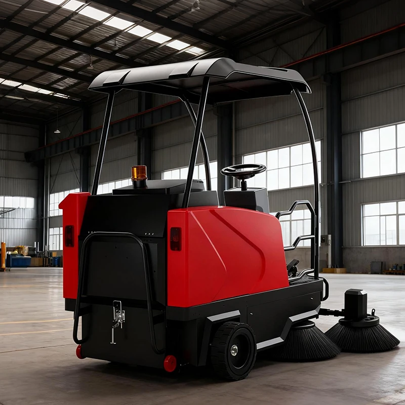 Hot Sale Outdoor Floor Sweepers Electric Rolling Garbage Sweeper with Canopy