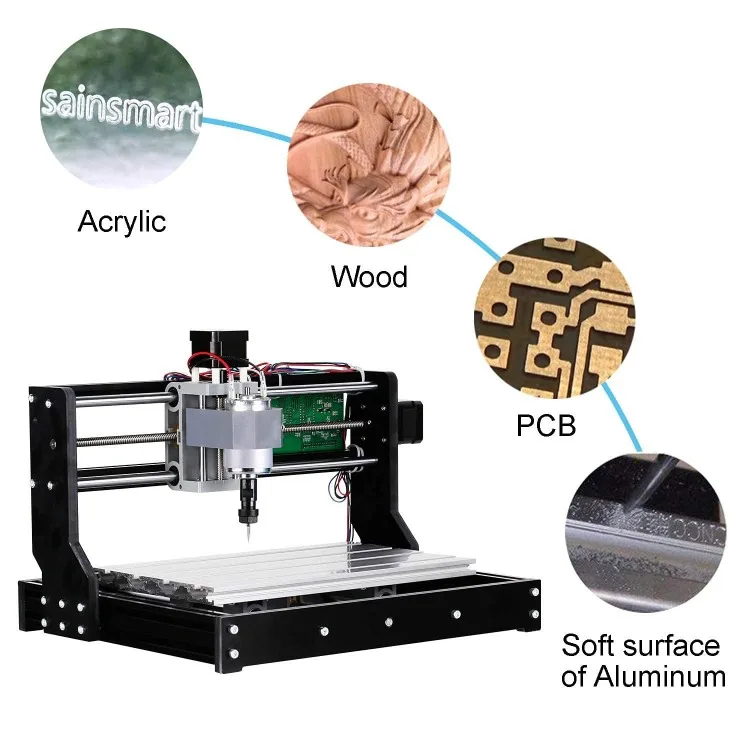 CNC 3018-PRO Router Kit GRBL Control 3 Axis Plastic Acrylic PCB PVC Wood Carving Milling Engraving Machine