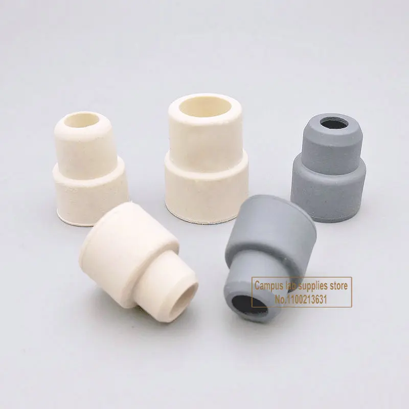 

20pcs/50pcs/100pcs Lab Gray/white Rubber Stopper Reverse Thread Cap 14# 19# 24# Rubber Sealing Plug for Laboratory Bottles