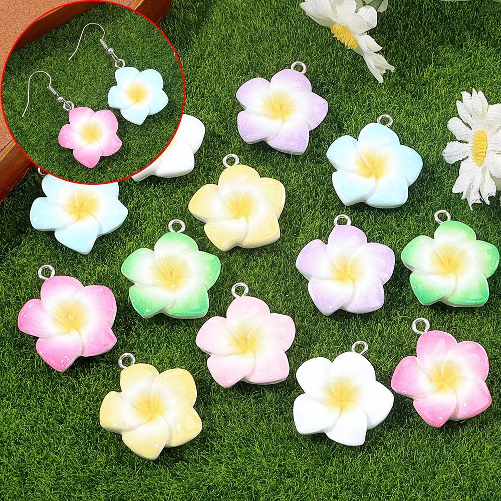 

10/30/50 шт. разноцветный кулон в форме цветка из смолы, декоративные аксессуары «сделай сам», День святого Валентина, День Благодарения, рождественские подарки