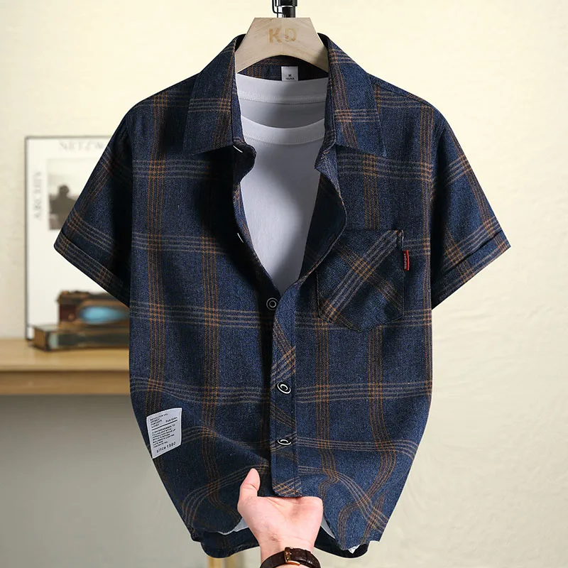 

Casual Short Sleeve Blouse Men's Streetwear Fashion Shirt Streetdress Hombre Male Clothing Spring Autumn Camisa Men's Shirts New