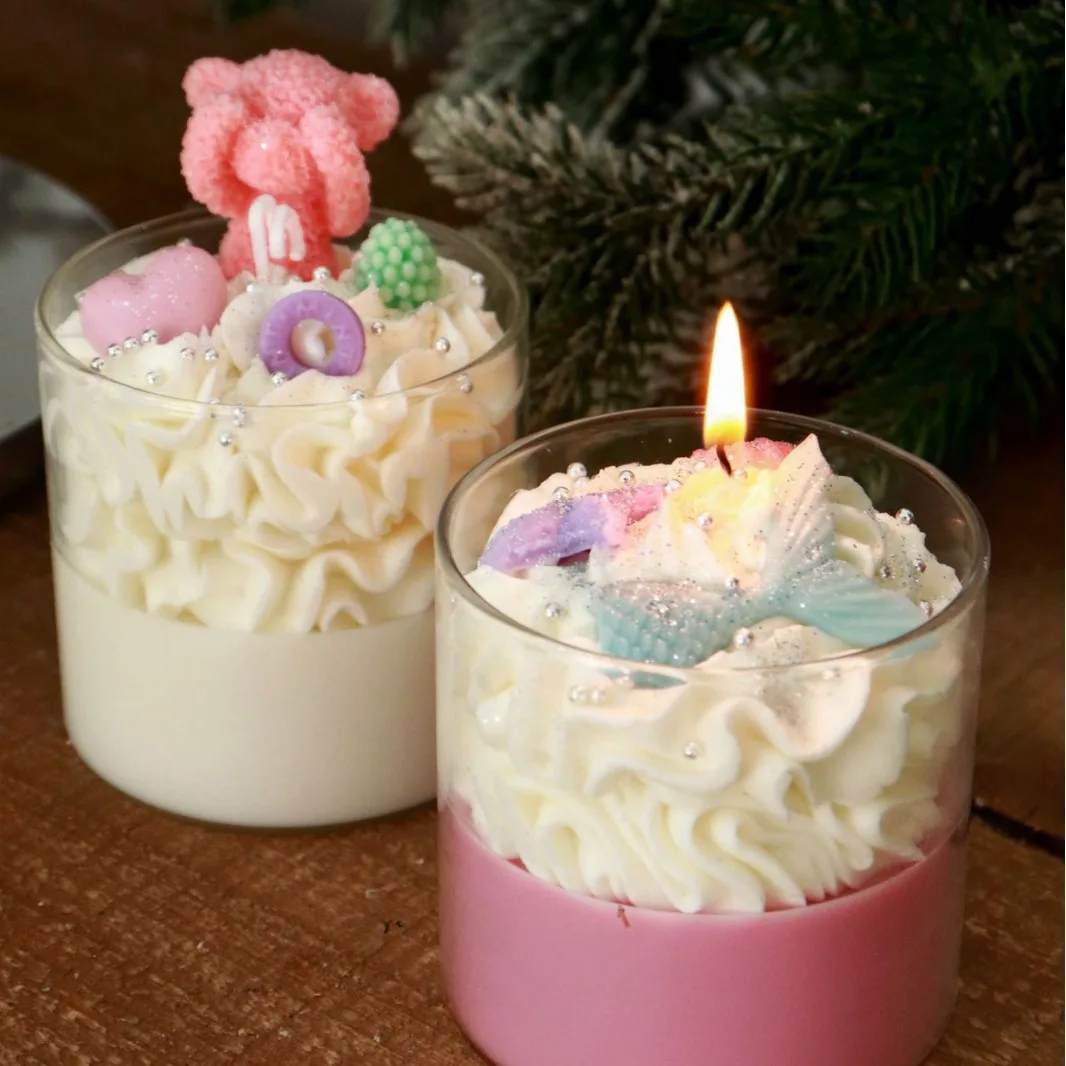 

Hand Cream Scented Candles. Cute Cake Shape Wax Cup Lie. Household Fragrance Birthday Gift Accompanying Gift Small Gifts Advance