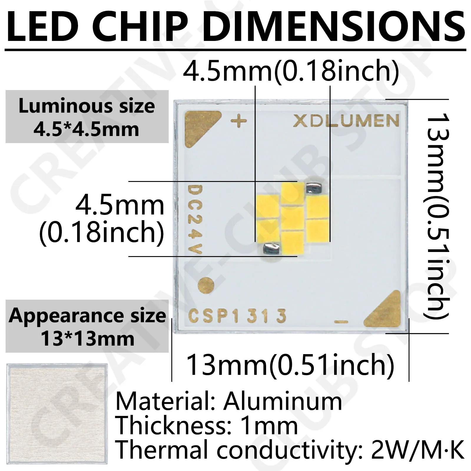 Diodo emettitore di luce con chip LED COB Bridgelux 7W 10W 12W DC24V Modulo LED Bianco freddo Bianco caldo Matrice LED per faretti a LED