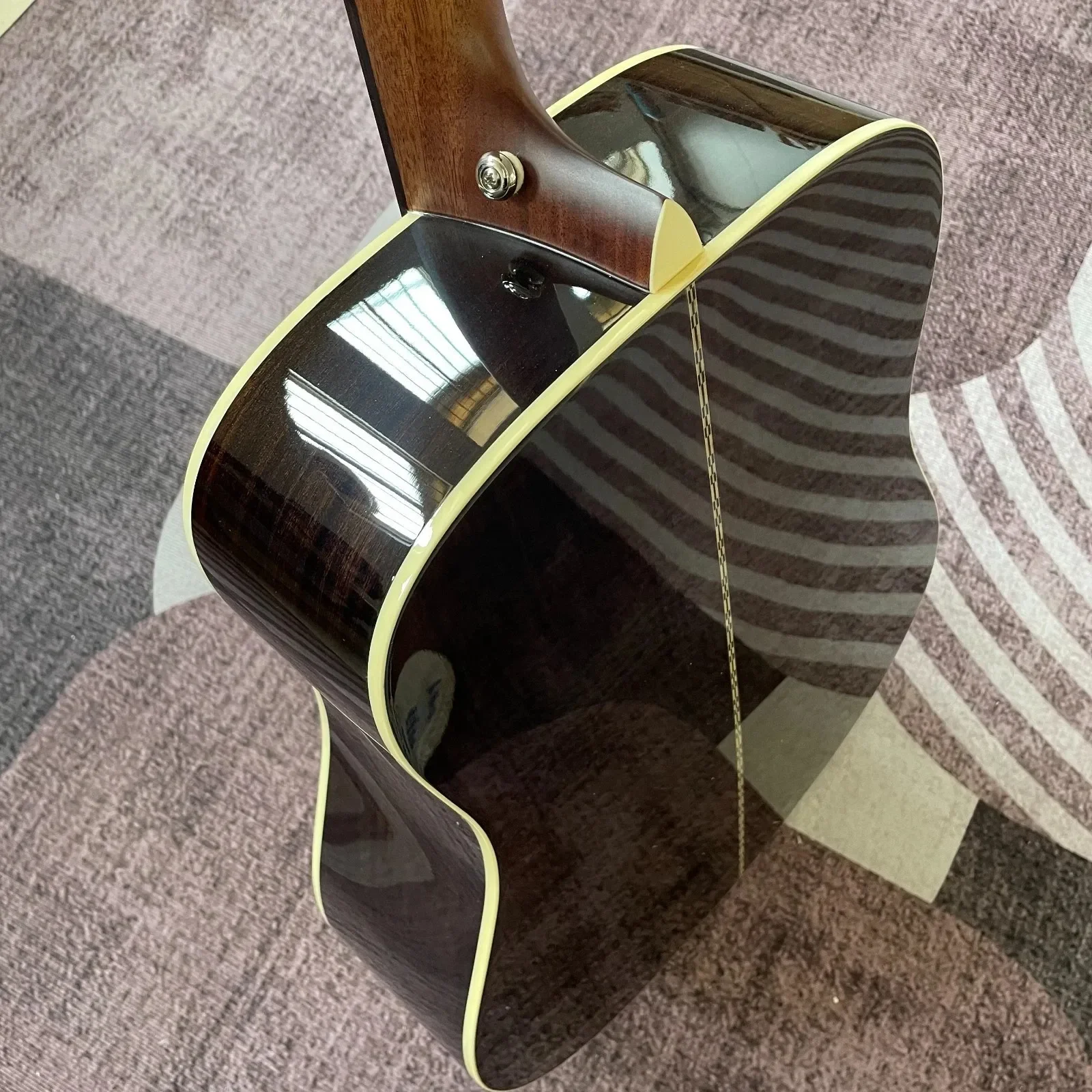 New Arrival Launch Yellow D-28 Acoustic Guitar Spruce Top Nut Rosewood Back Side Panel Suitable for Studio Recording