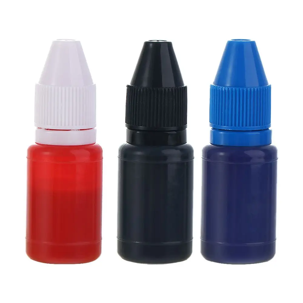 

DIY Craft School Supplies Red Blue Photosensitive Black Flash Refill Ink 10ml Inkpad Seal Stamp Oil