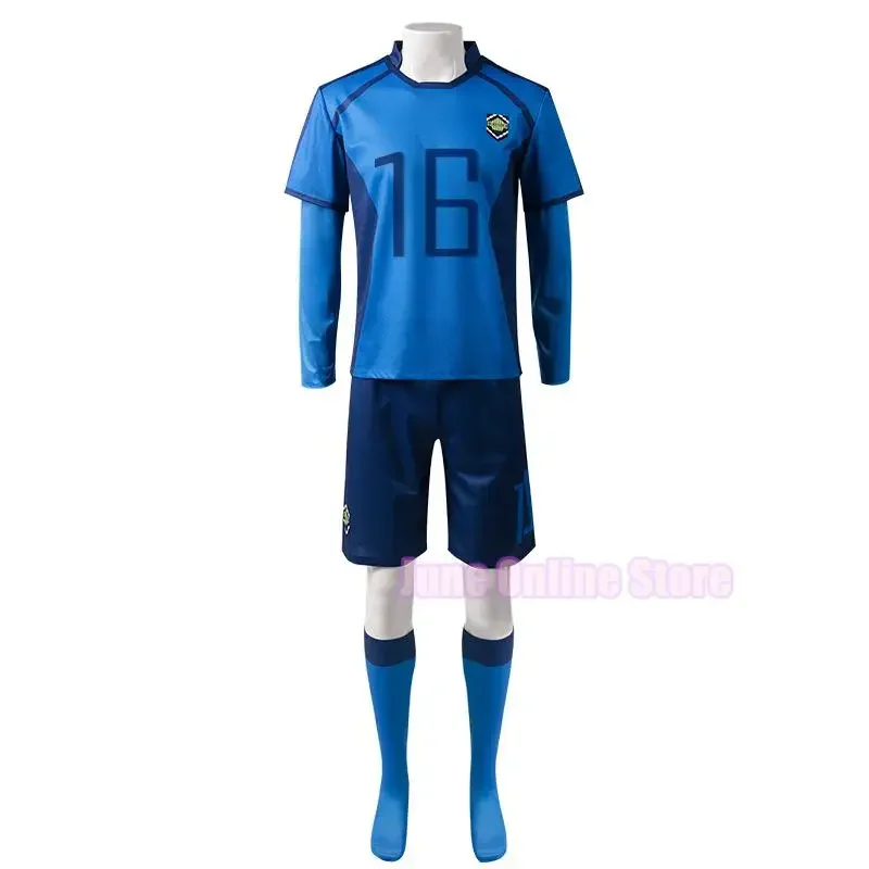 2025 New Anime Blue Lock Costume Red Uniform T-shirt Wig Men Chigiri Hyoma Seishiro Reo Mikage Nagi Cosplay Foot wat115