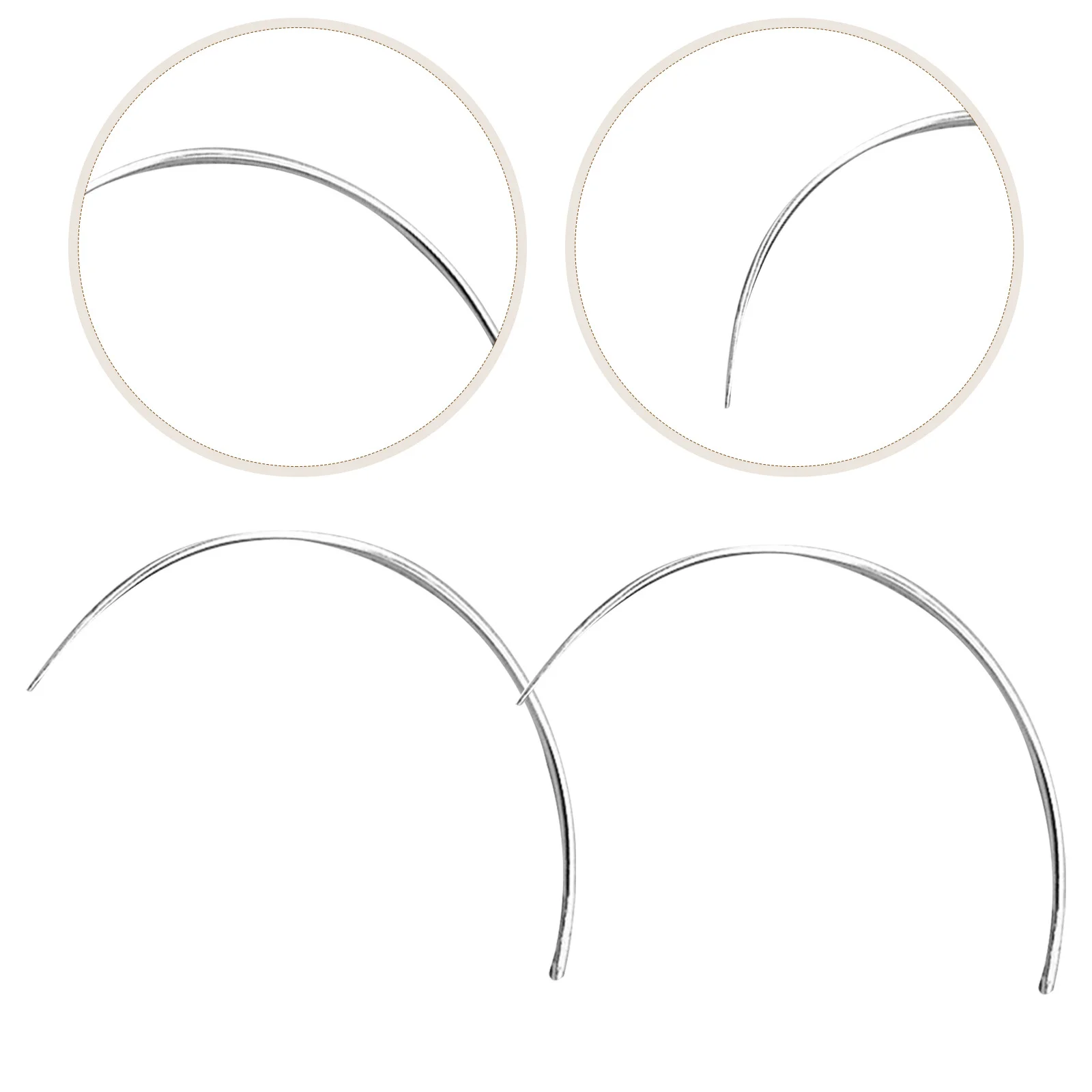 

50pcs Needles 2.0 Inch 2.5 Inch Curved Sewing Needles For Craft Type Weaving Needle Big Eye Stitching Tool