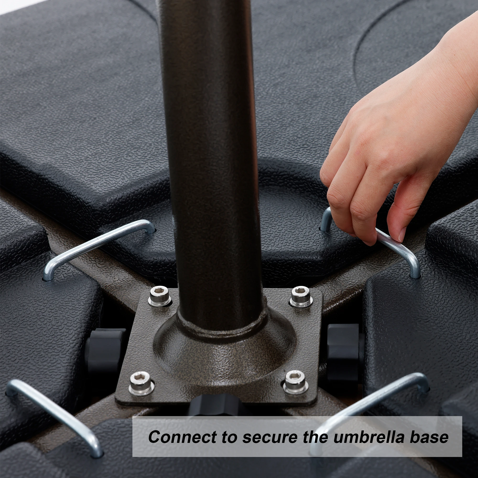 JARDINA Outdoor Patio Resin Free Standing Umbrella Base