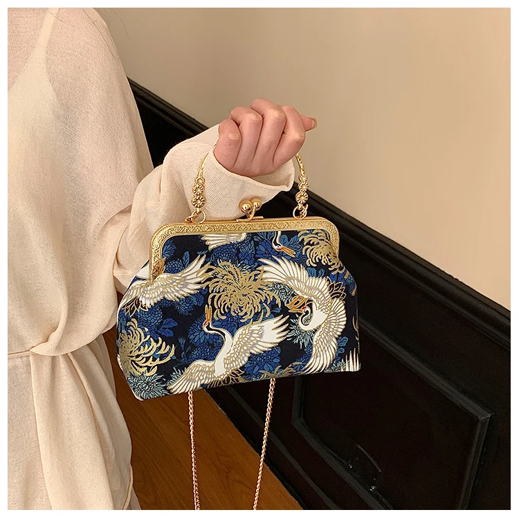 Silk Embroidery Crossbody Bag Patchwork National Style 2025 Hot Sale Bags for Women Hasp Simple Fashion Women's Handbags