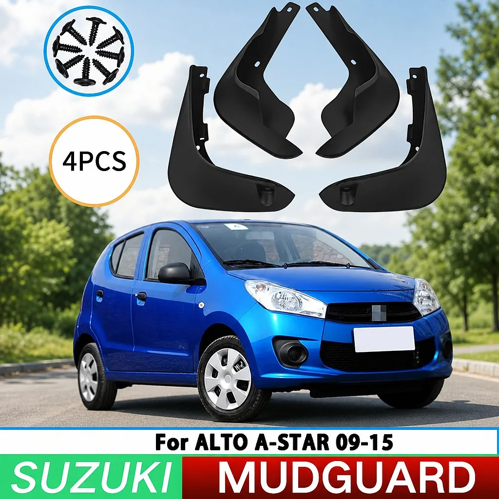 

For Suzuki Alto A-Star 2009-2015 Mudguards Front Rear Splash Guards Tire Fender Car Accessories