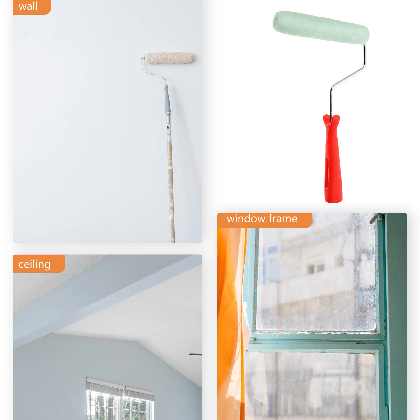 

Multi-Use Paint Roller Brush For Walls Ceiling Furniture Oil Painting Wall Painting Tool Set Home Diy Exterior Roller Kit