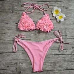 Bikini de cintura baja para mujer, traje de baño de moda europea y americana, nuevo, en stock