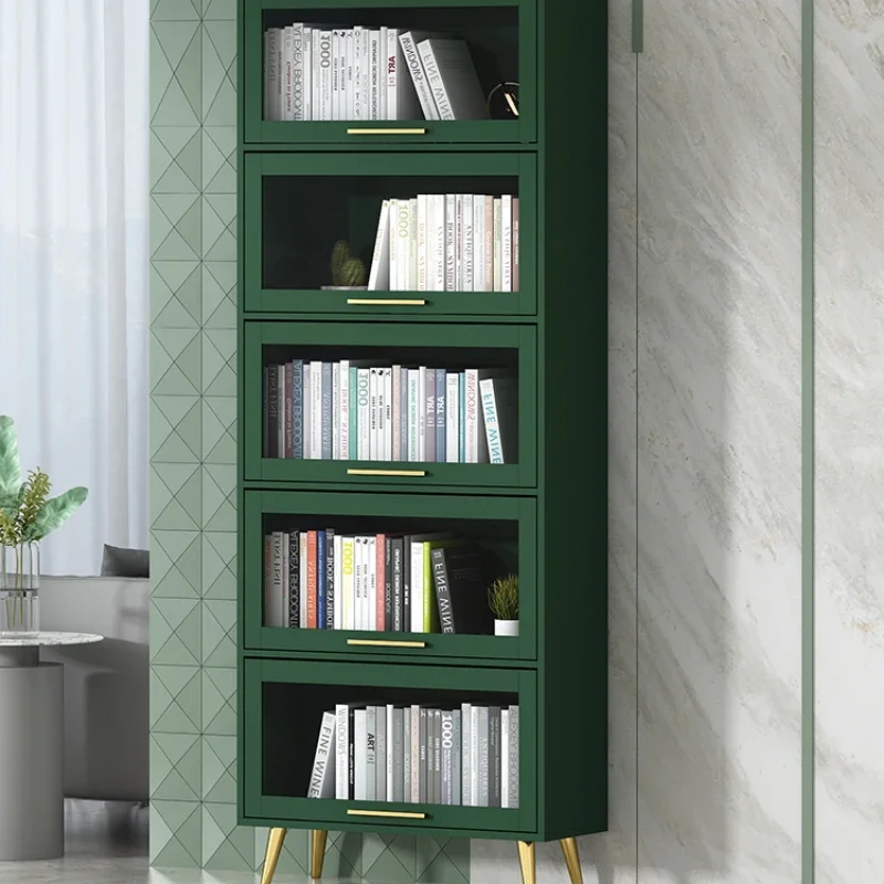 Magazine Metal Storage Bookcases Glass Cabinet Living Room Display Nordic Bookcases Living Room Libreria Home Furniture