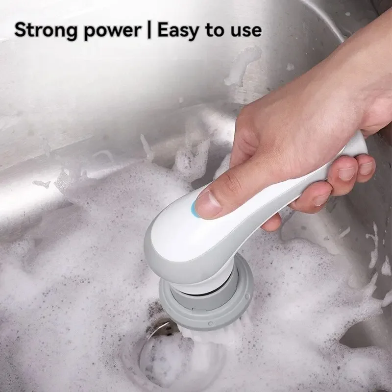 3-in-1 Electric Cleaning Brush Household Appliances Cleaning Gadget Multi-functional USB Rechargeable Electric Rotary Scrubber