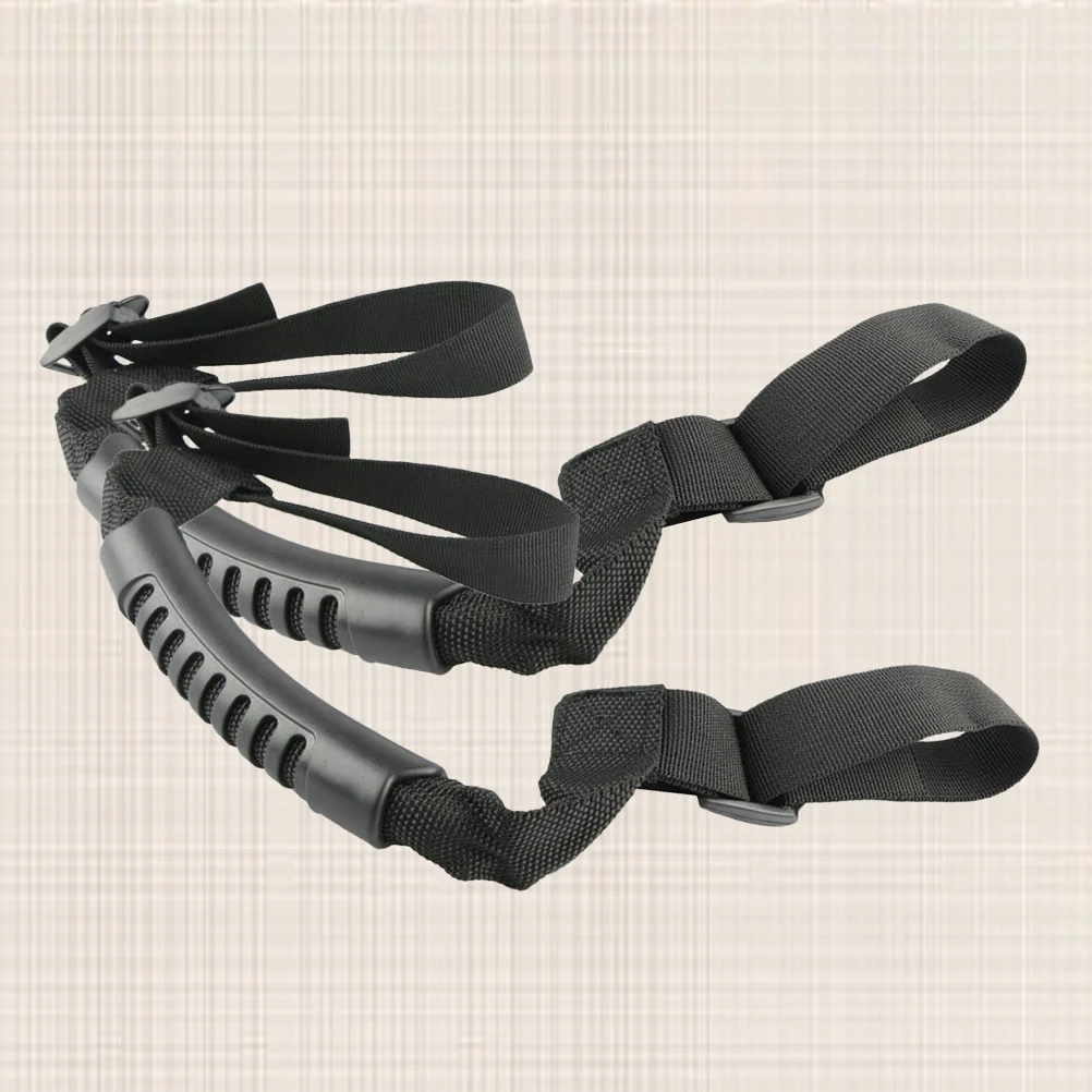 

2pcs Car Roof Handlebar Interior Handrail For Durable Plastic Safety Grip Roll Bar Grab Handles Black