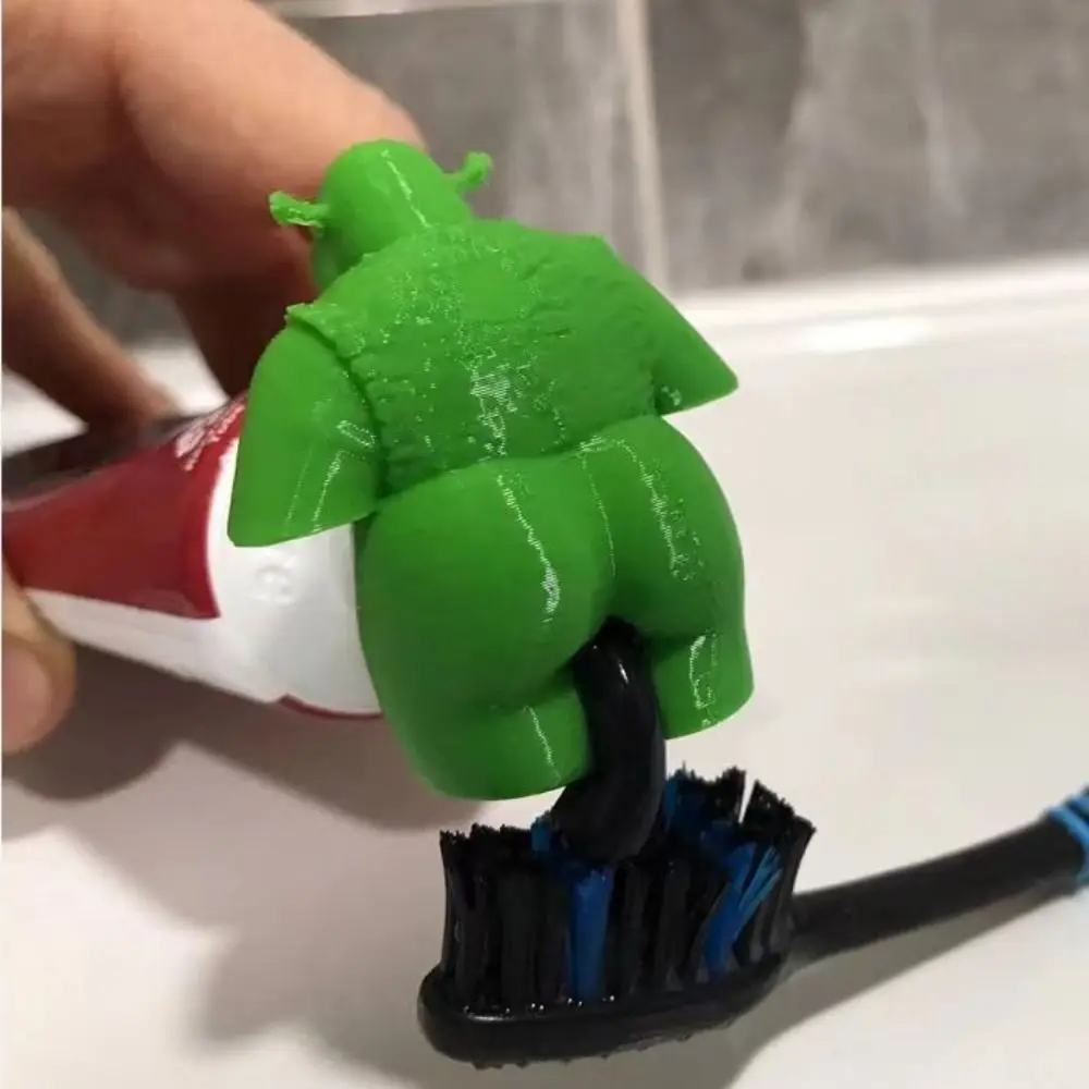 

Shrek Pooping Toothpaste Topper Bathroom Supplies Toothpaste Hat Dispenser Cap Fun Gift Item for Kids