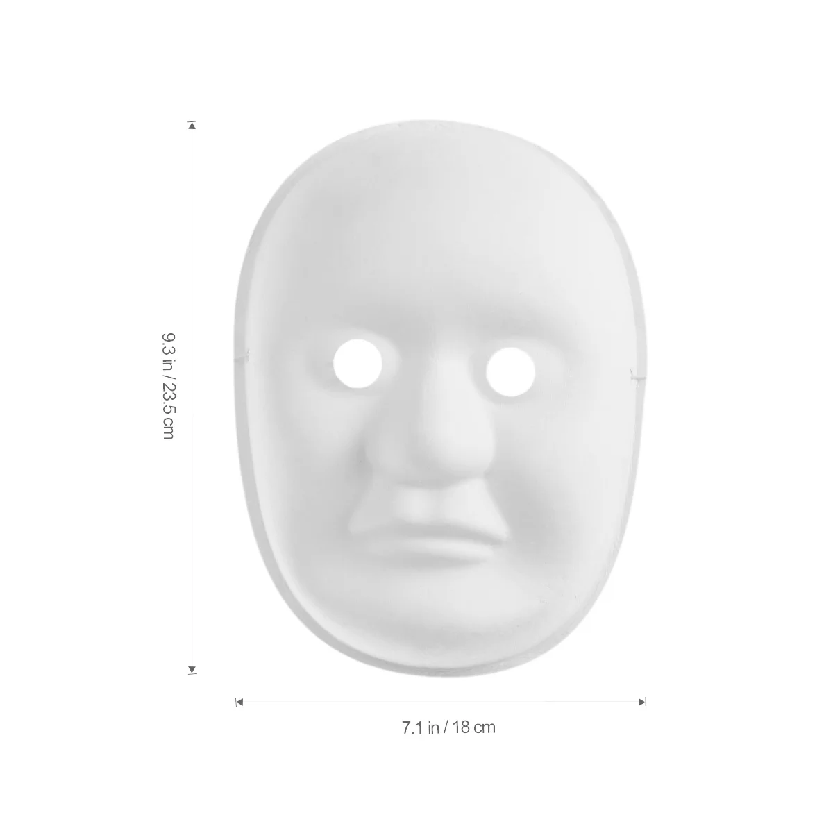 

Diy White Full Face Blank Mask For Halloween Costume Craft Project Unpainted Plain Mask Suitable For Beads Markers