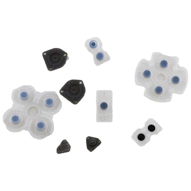 YuXi 단추 고무 매트, 전도성 접착 버튼 교체 컨트롤러, 실리콘 전도성 고무 패드, PS4 키 패드용 1 세트