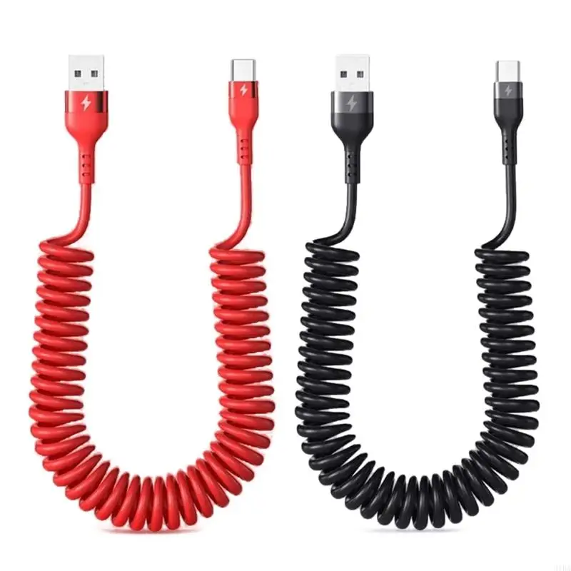 

31BA Spring Usb to Type-c Cables 5A Type C Cable Fast Charging Cord Powerful USB Type C Cable