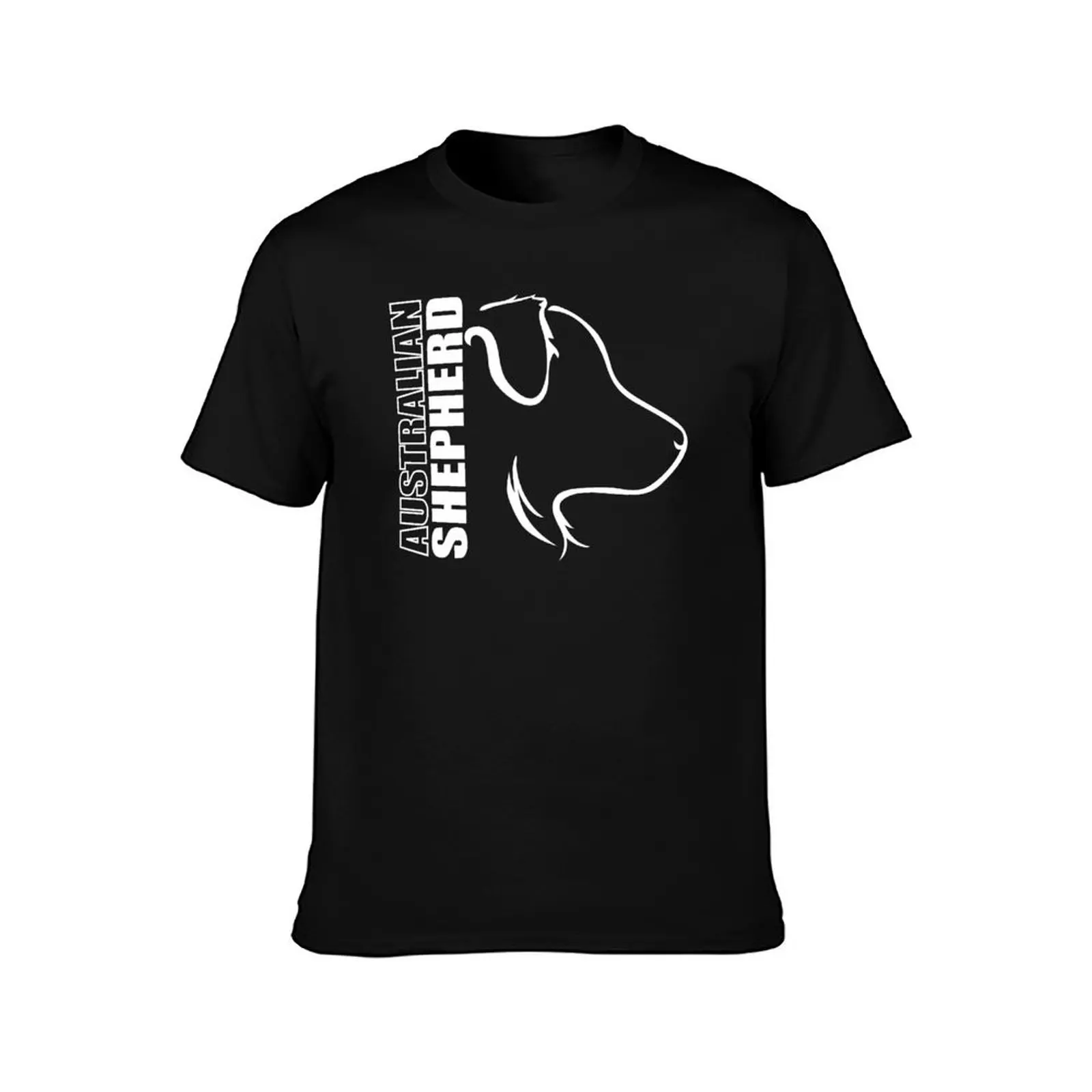 Australian Shepherd Aussie Dog Canine Profile T-Shirt Trend Art Print T-Shirt