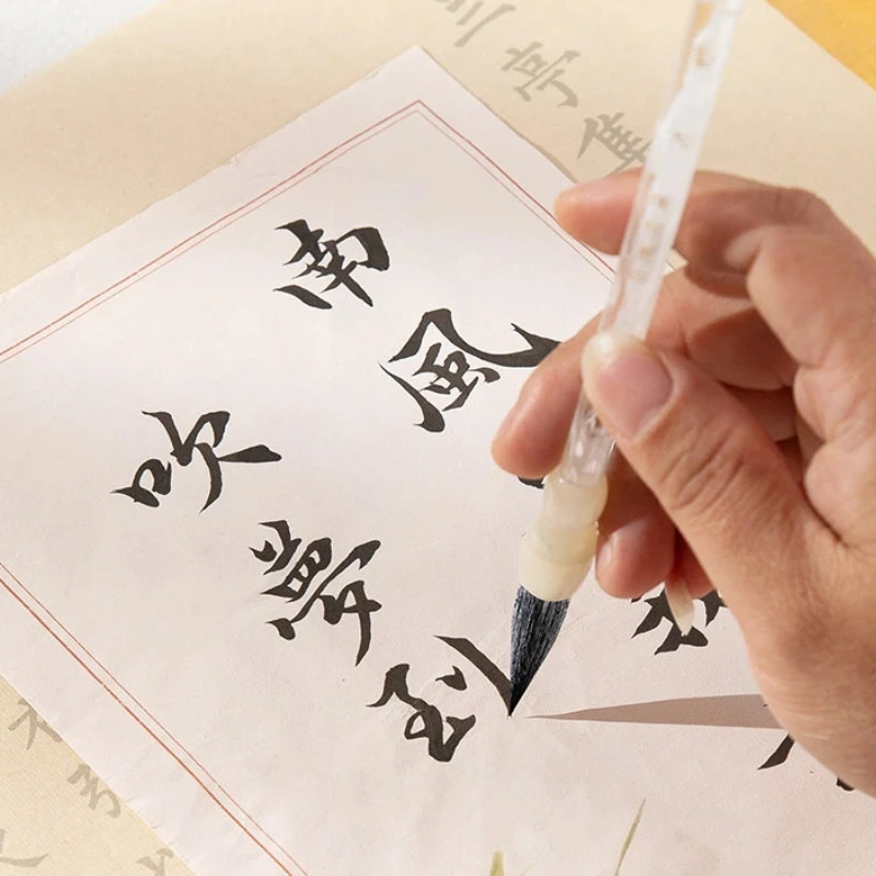 Regular Script Mixed Hair Chinese Calligraphy Brush Set High Appearance Level Soft Writing Brush Beginner Calligraphy Practice