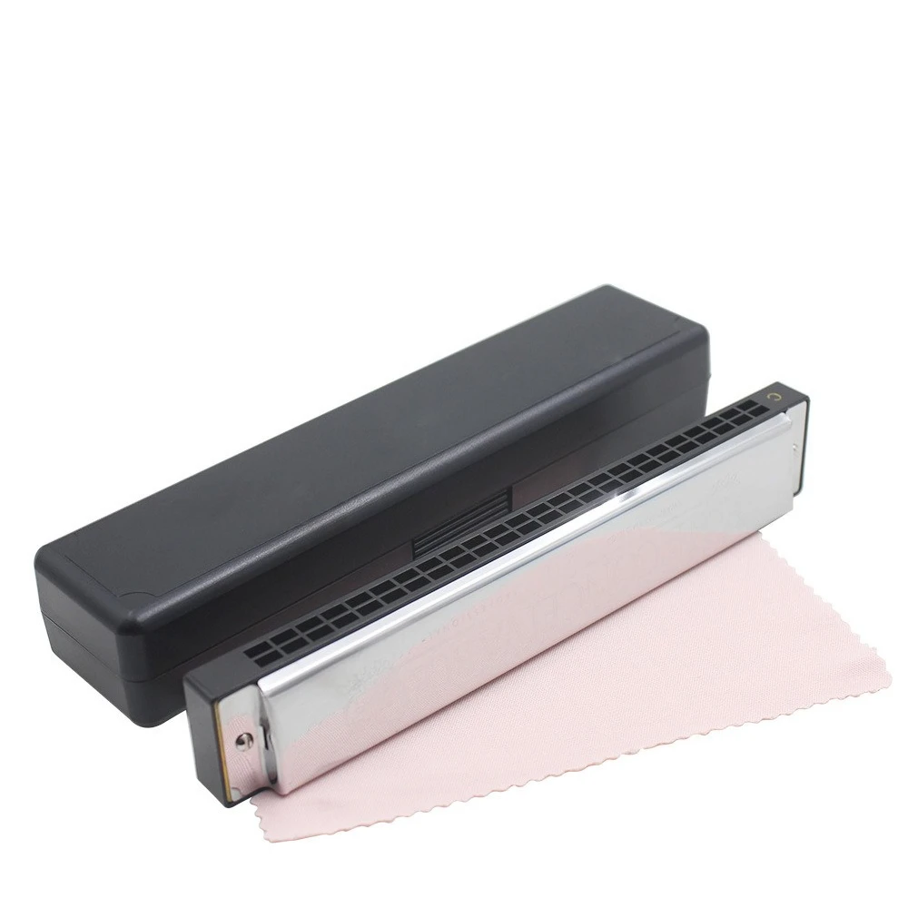 Swan 24-hole Harmonica C/D Key Polyphonic Harmonica Beginner Adult Student Playing Instrument Stress Echo Harmonica