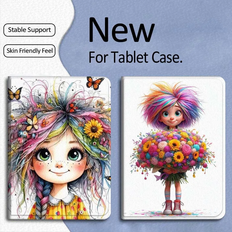 

Art Design Color Girl Gift For Xiaomi Mi Pad Mini 4 5 6 7 SE Pro Plus Redmi Pad 2 SE 2025 8.8 11 Foldable Tablet Case